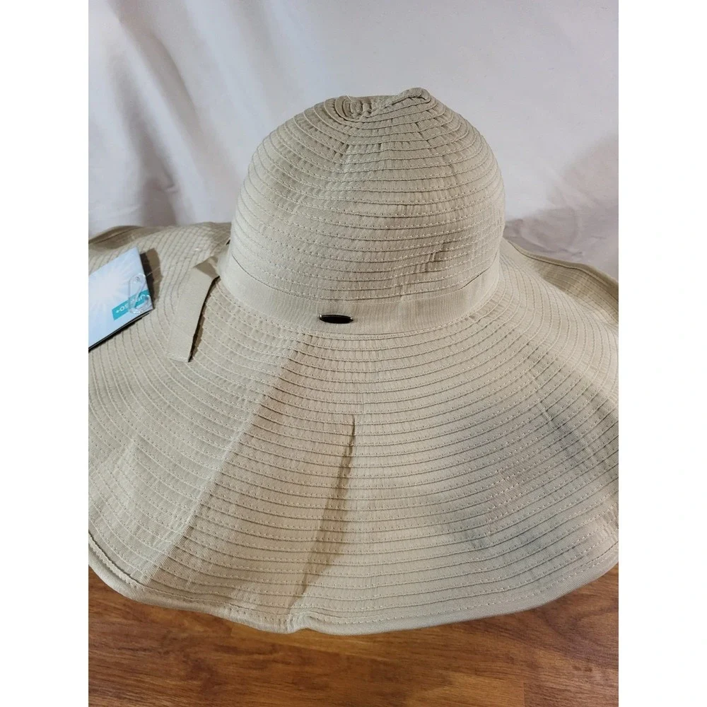 NEW Coolibar UPF 50 SPF UV Travel Foldable Shelby Shapeable Poolside Hat Shade